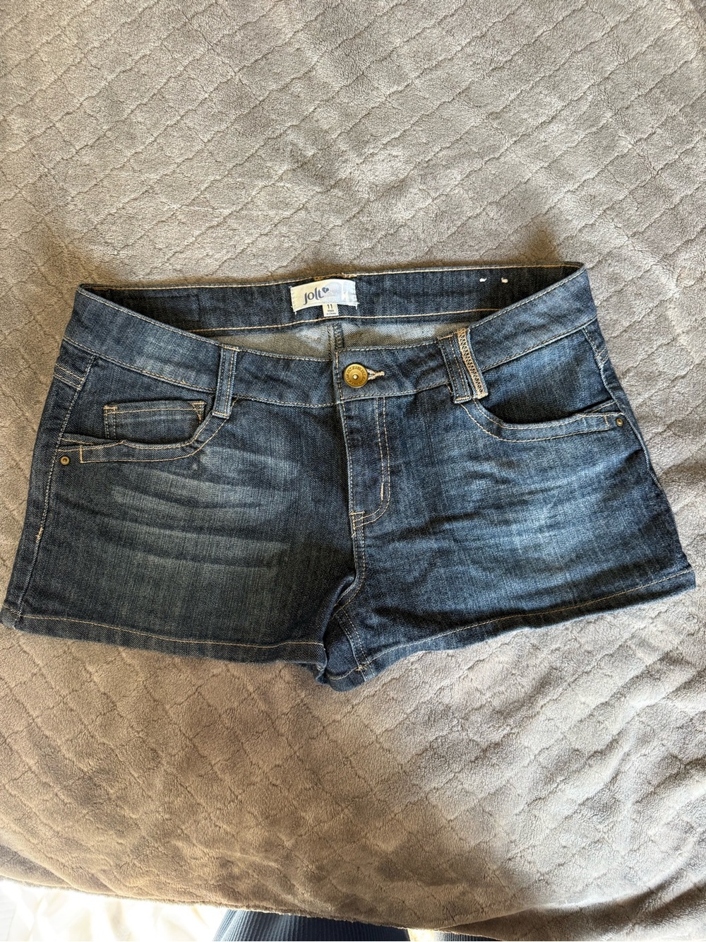 Jolt Women's Dark Wash Denim Shortie Shorts